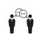 Negotiations icon. Debate and dialog, discussion, conversations symbol