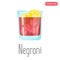 Negroni alcohol cocktail color flat icon