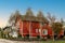 Neighborhood of Scandinavian-style houses of a suburb in Paulsboro, Washington, USA