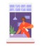 Neighbors people in window vector illustration, cartoon active man woman or couple characters live in neighboring home