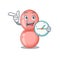 Neisseria gonorrhoeae mascot design concept smiling with clock