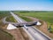 Neklinovsky District, Rostov Region, Russia - June 6, 2018: road junction - a new bridge on the highway