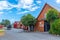 NELSON, NEW ZEALAND, FEBRUARY 5, 2020: Historial buildings at Founders Heritage Park at Nelson, New Zealand