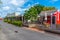 NELSON, NEW ZEALAND, FEBRUARY 5, 2020: Historial buildings at Founders Heritage Park at Nelson, New Zealand