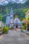 NELSON, NEW ZEALAND, FEBRUARY 5, 2020: Historial church and windmill at Founders Heritage Park at Nelson, New Zealand