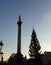 Nelson\'s Column National Monument in Trafalgar Square in London, United Kingdom