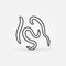 Nematodes vector thin line concept icon or sign