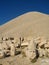 Nemrut Dag Milli Parki, Mount Nemrut with ancient statues heads of king anf Gods