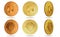 Neo altcoin cryptocurrency symbol golden coin illustration