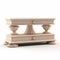 Neo-classicist Console Table 3d Model With Carved Details