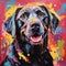 Neo-expressionist Labrador: Curious Dog In 1970s Style