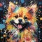 Neo-expressionist Pomeranian Art: Curious Dog With Twisted Characters And Soggy 1970s Feel