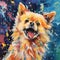 Neo-expressionist Pomeranian Art: Curious Dog With Unconventional Style