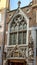 Neo-Gothic facade of the hidden church, De Papegaii, Amsterdam, The Netherlands