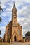 Neo-Gothic, historic parish church with a tower