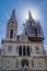 Neo-Gothic Towers of the Cathedral of the Assumption Zagreb