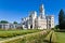 neo-gothic tudor style castle Hluboka nad Vltavou and french park, South Bohemia, Czech republic