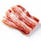 Neo-plasticist Bacon Slice On White Background: A Whistlerian Delight