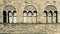 Neo-Romanesque three windows with pillars Decorative Apertures W