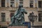 Neoclassical bronze statue of famous Polish writer Alexander Fredro, 1897, by Leonard Marconi, Wroclaw`s main market square