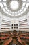 Neoclassical multistory La Trobe Reading Room with skylight doom inside heritage State Library Victoria, Melbourne, Australia