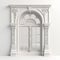 Neoclassical White Decorative Window 3d Render