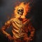 Neoclassicism Skeleton In Fire A Meticulous Chris Brown Inspired Hyperrealism Art