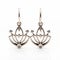 Neoclassicist Inspired 14kt White Gold Lotus Crystal Earrings