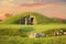 Neolithic Burial Mound in Wales at Sunset