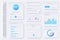 Neomorphic UI UX white design elements kit vector template for Mobile and Web apps Neomorphism style