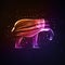 Neon abstract elephant