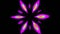 Neon animation of an abstract flying multi-colored flashing flower.