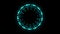 Neon animation of glowing moving circles.