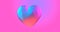 Neon background with glowing ultraviolet heart. For St. Valentines Day event. 3D rendering