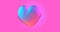 Neon background with glowing ultraviolet heart. For St. Valentines Day event. 3D rendering