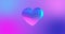 Neon background with glowing ultraviolet heart. For St. Valentines Day event. 3D rendering 3D illustration