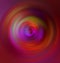 Neon background with volumetric curvy shapes and wavy lines Abstract fluid swirl or vortex of rich red orange violet mix shape