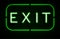 Neon banner on text exit background
