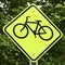 Neon Bike Path Sign