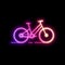 Neon bike.Sport Bicycle .Healthy lifestyle.illustration