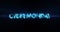Neon blue Cyber Monday text appearing against a black screen 4k