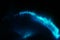 Neon blue light lens flare plankton glow effect