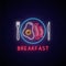 Neon breakfast sign.