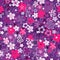 Neon bright floral surface pattern