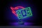 Neon Burning dollar. Green money on fire. Glowing bright icon cash burning sign. transparent symbol illustration