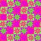 Neon Candy Color Aesthetic Chessboard Flower Y2K Pattern