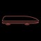 Neon car box auto roof carrier load trunk cargo roofbox red color vector illustration image flat style