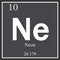Neon chemical element, dark square symbol
