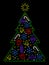 Neon Christmas tree