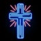 Neon Church Cross Light Sign